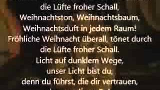 Weihnachtslieder Fröhliche Weihnacht überall Text [upl. by Venezia159]