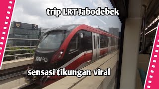 Trip Kereta LRT Jabodebek 2024  StDukuh atas  Cawang  sensasi tikungan viral [upl. by Akinet353]