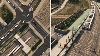 New Train Station and Managing Cargo Traffic  Cities Skylines  Aurelia 92 [upl. by Analle]