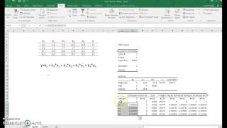 Excel Çoklu Lineer regresyon [upl. by Babette813]