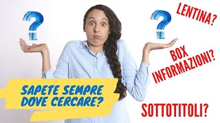 TUTORIAL sapete sempre dove cercare le info su un canale youtube [upl. by Moynahan]