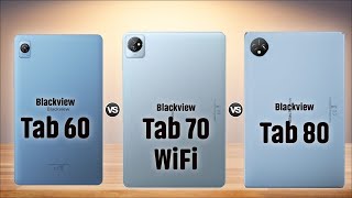 Blackview Tab 60 VS Blackview Tab 70 WiFi Vs Blackview Tab 80 [upl. by Ativ592]