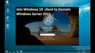 How to Join Windows 10 to Domain Windows Server 2016 [upl. by Mikael]