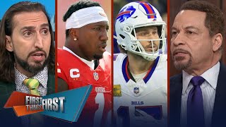 Deebos long snapper altercation Calebs struggles Bills favorites vs Chiefs  FIRST THINGS FIRST [upl. by Sadella192]