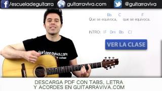 Como tocar La Quinta Estación ME MUERO acordes de guitarra con letra TUTORIAL [upl. by Rawdan]