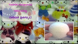 Tutorial amigurumi Hello Kitty  Cabeza 12 [upl. by Eiliak]