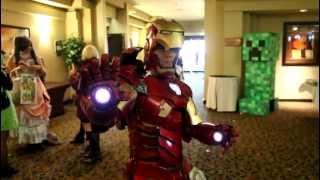 A quick look at awesome Iron Man Mark 7 Costume  Animeland wasabi 2012 [upl. by Kenrick29]