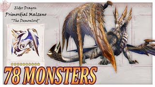 All Monsters  Roars MHR Sunbreak  Final Version Complete Showcase of Monster Hunter Rise [upl. by Acimehs]