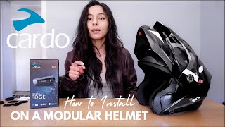 How to Install a Cardo Packtalk Edge on Modular Helmet [upl. by Akimahs]