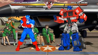 CAPTAIN AMERICA vs OPTIMUS PRIME  The most epic fight ever made [upl. by Notgnirrab]