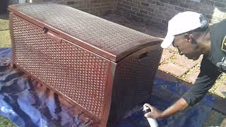 refurbishing outdoor furniture with spray paint [upl. by Dorrie]