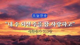 새찬송가 315장 내 주 되신 주를 참 사랑하고 ∣ 매일을 은혜로 시작하는 오늘찬송 ∣ QT찬송 묵상찬송 광고없는찬송가 찬송가연속듣기 [upl. by Mountford]