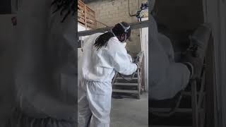 Let’s apply epoxy paint howto automobile diy painting metallicpaint [upl. by Martha627]