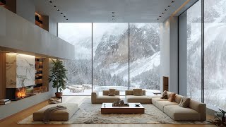 Snowy Atmosphere  Watching The Snowy Forest Outside The Large Window  Helps You Relax 🌧️ [upl. by Yenot]