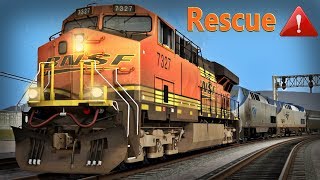 BNSF Rescues Amtrak Train [upl. by Naliorf]