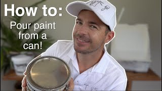 How to pour paint from paint can correctly into your paint pot and paint tray [upl. by Antony534]