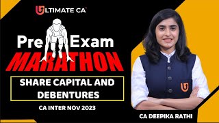 Share Capital and Debentures  Pre Exam Marathon  Session 3  LAW  CA Inter  November 23 [upl. by Sac]