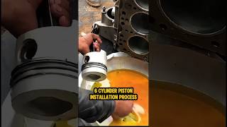 6 cylinder piston installation process 6cylinder viralshorts mechanic machine youtubeshorts [upl. by Prochora923]