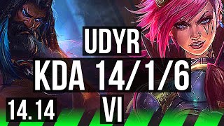 UDYR vs VI JGL  1416 Legendary 2300 games  EUW Master  1414 [upl. by Merchant491]