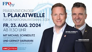 Präsentation der 1 Plakatwelle für die Nationalratswahl 2024 [upl. by Liemaj55]