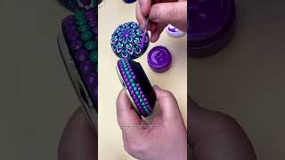 Dot mandala painting and fixing a mistake art  artist satisfying painting craft viral [upl. by Cordey]