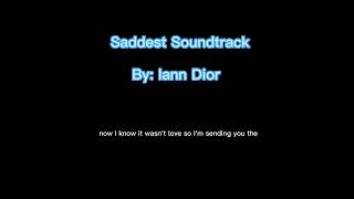 Iann Dior  Saddest Soundtrack unreleased [upl. by Efron]