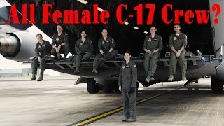 What happens when an all female crew takes over a C 17 aircraft [upl. by Baese640]