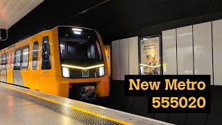 New Tyne and Wear Metro Class 555020  Central Station On Test [upl. by Anyaj]