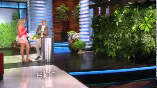 Ariana Grande surprise behind the bush in Ellen Show [upl. by Nonaihr22]