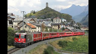 Rhätische Bahn  die Engadin Linie von Scuol Tarasp nach Samedan Pontresina und St Moritz [upl. by Niliac]