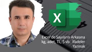 Excelde Sayıların Arkasına kg adet TL  vb İfadeler Yazmak excel exceltips exceleğitimleri [upl. by Hako944]