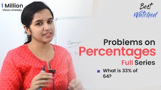 Aptitude Made Easy – Problems on Percentages full series Learn maths StayHome [upl. by Anirtal293]