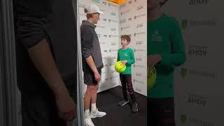 Jannik Sinner with a young supporter  ATP Rotterdam 2024 🦊❤️🇳🇱 [upl. by Hars297]