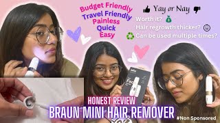 Braun Mini Facial Hair Remover  Honest Review  Gauri Gajare Official [upl. by Sheri]