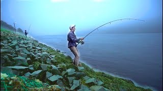 CRAZY Hurricane Fishing Action On The Cape Cod Canal  Striper Mayhem D2 [upl. by Dehsar]