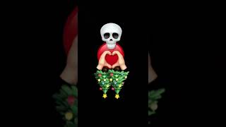 Skull head Red circle body Hands arms Christmas trees legs [upl. by Laughlin]