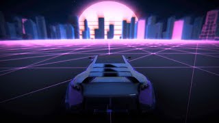 Retro Synthwave Background Animation Loop 2 [upl. by Krefetz639]