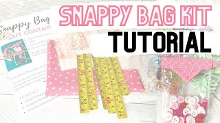 VINYL SNAPPY BAG TUTORIAL SEW A CLEAR SNAPPY BAG EASY SEWING PROJECT KIT [upl. by Lered]