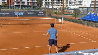 PierreHugues Herbert vs Elliot Benchetrit Tennis Practice at The Academy [upl. by Eceertal748]