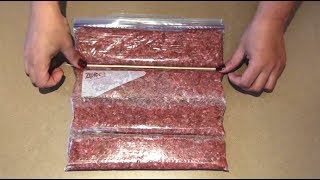 ASTUCE congeler décongeler de la viande hachée en portions  Freeze Ground Meat in Small Portions [upl. by Zarihs552]