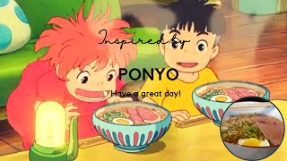 Ponyo Ham Ramen  Scene Craving [upl. by Ohaus]