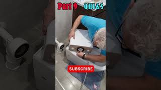 Complete Bathroom Renovation Part 9 Installing a Caroma Luna Cleanflush Toilet SHORTS [upl. by Nahtnamas]