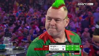 56 Peter Wright vs Noel Malicdem 2020 PDC World Darts Championship 20191220 Round 2 [upl. by Anneh]