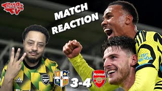 Luton Town 34 Arsenal  Troopz Match Reaction  DECLAN RICE amp BLOODCLAAT PEAS SAVES THE DAY [upl. by Nosdivad]