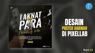 Desain Poster Dakwah di PixelLab Part 63 Tentang Riba [upl. by Kimberley30]