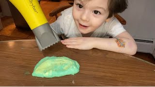 Cooper Makes Color Changing Slime [upl. by Arriec412]