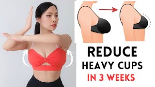 EASY exercises to REDUCE breast sizes in 3 weeks lift amp firm up sagging no jumping [upl. by Toy]