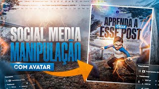 Como fazer arte para Instagram  Manipulação com Avatar Photoshop 2023 [upl. by Ayote395]