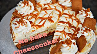 NoBake Cheesecake  Easy Biscoff Cheesecake [upl. by Eilrebmik]