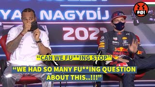 Max Verstappen SHOUTS at Reporter after question about Silverstone Crash  Lewis Hamilton got SCARED [upl. by Yordan]